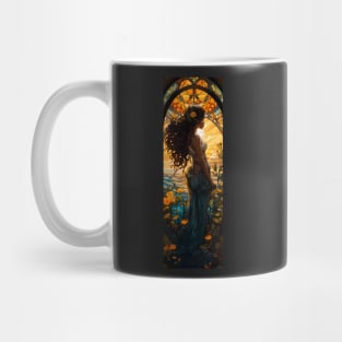 Dawn - Vintage, Mucha, Gilded Age, Art Nouveau, Beautiful Woman Mug